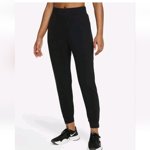 NIKE FLEX BLISS LUXE WOVEN TRAINING JOGGERS PANTS BLACK SZ MEDIUM - Picture 1 of 5